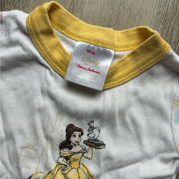 Bundle of 3 Hanna Anderson pj size 90 3T lion, Disney belle, and ice cream print - Picture 7 of 7